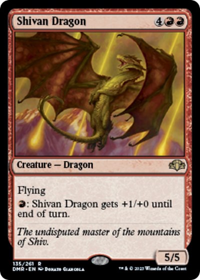 Shivan Dragon (Dominaria Remastered) Near Mint Foil