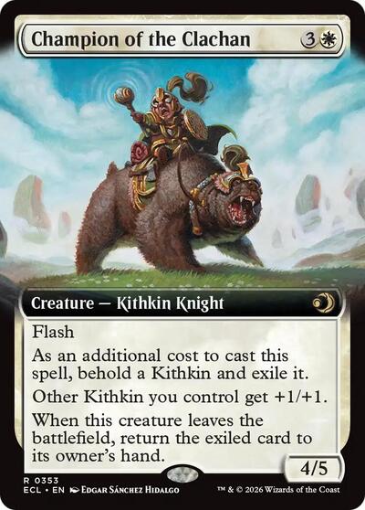 Champion of the Clachan (Extended Art) (Lorwyn Eclipsed) Near Mint