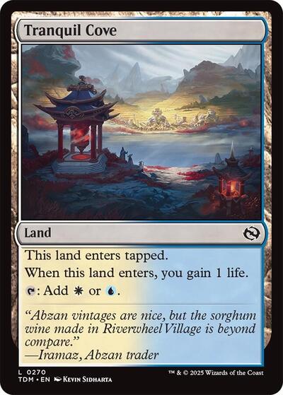Tranquil Cove (Tarkir: Dragonstorm) Light Play Foil