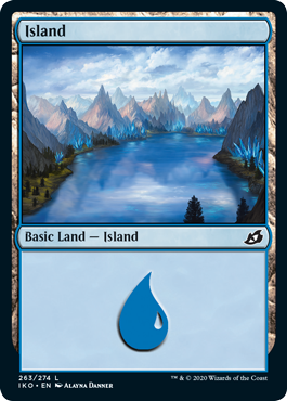 Island (263) (Ikoria: Lair of Behemoths) Light Play Foil
