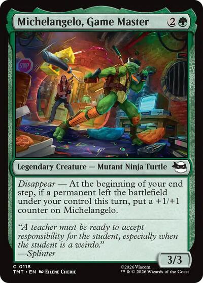 Michelangelo, Game Master (Teenage Mutant Ninja Turtles) Near Mint Foil