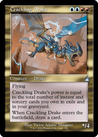 Crackling Drake (Retro Frame) (Ravnica Remastered) Near Mint Foil