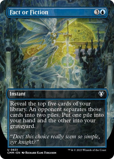 Fact or Fiction (Borderless) (Commander Masters) Light Play Foil
