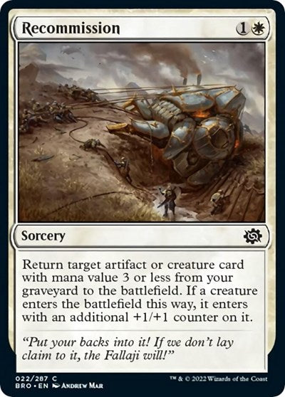 Recommission (The Brothers' War) Near Mint Foil