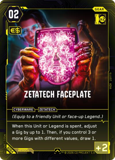 Zetatech Faceplate (Welcome to Night City - Beta) Near Mint