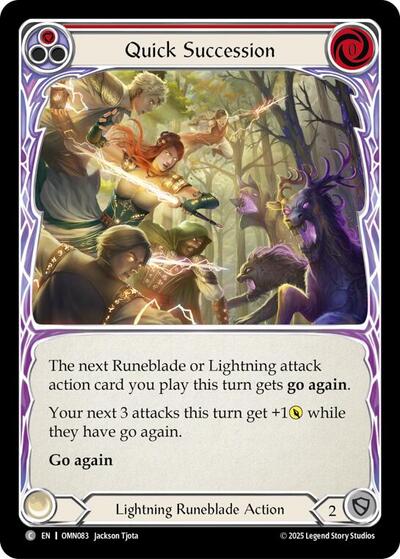 Quick Succession (Red) (Omens of the Third Age) Near Mint Foil