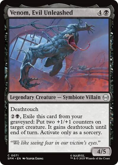Venom, Evil Unleashed (Marvel's Spider-Man) Near Mint Foil
