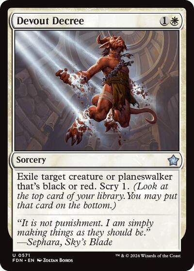 Devout Decree (Foundations) Near Mint
