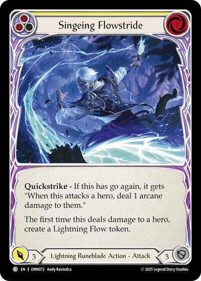 Singeing Flowstride (Yellow) (Omens of the Third Age) Near Mint Foil