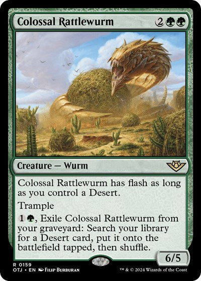 Colossal Rattlewurm (Outlaws of Thunder Junction) Near Mint Foil