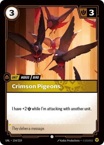 Crimson Pigeons (Unleashed) Near Mint Foil
