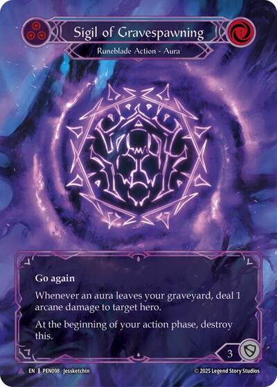 Sigil Of Gravespawning (Blue) (Marvel) (Compendium of Rathe) Near Mint Cold Foil
