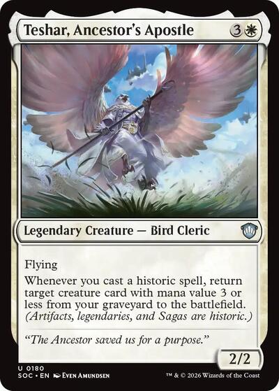 Teshar, Ancestor's Apostle (Commander: Secrets of Strixhaven) Near Mint