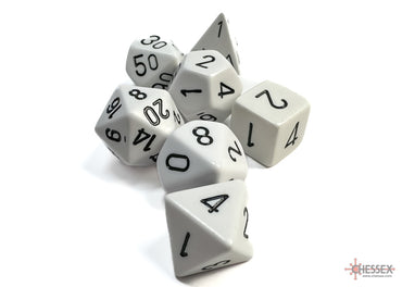 Chessex Opaque White/Black - Polyhedral 7-Die Set