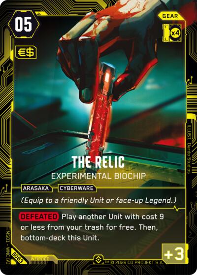 The Relic Experimental Biochip (Epic) (Welcome to Night City - Beta) Near Mint Foil