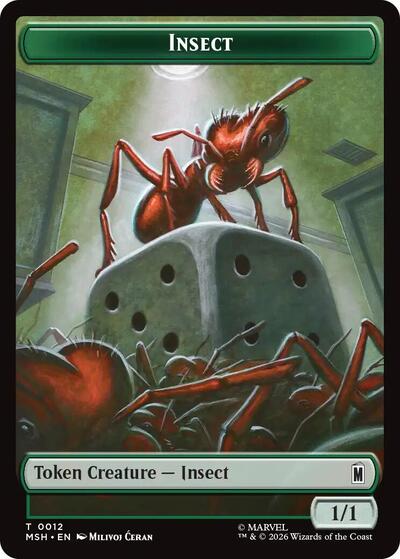 Insect / Clue Double-Sided Token (Marvel Super Heroes) Near Mint Foil