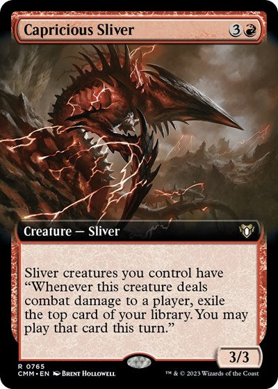 Capricious Sliver (Extended Art) (Commander Masters) Near Mint