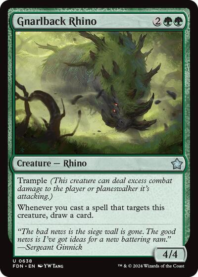 Gnarlback Rhino (Foundations) Near Mint