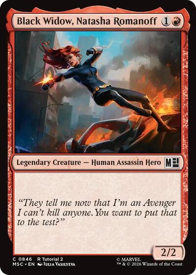 Black Widow, Natasha Romanoff (Commander: Marvel Super Heroes) Near Mint