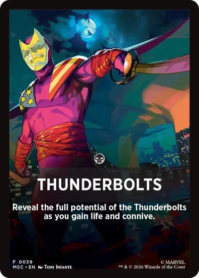 Thunderbolts Theme Card (Commander: Marvel Super Heroes) Near Mint