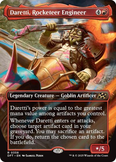 Daretti, Rocketeer Engineer (Borderless) (Aetherdrift) Near Mint