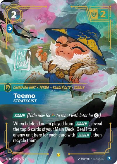 Teemo Strategist (Signature) (Spiritforged) Near Mint Foil