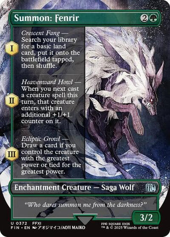 Summon: Fenrir (Borderless) (Universes Beyond: FINAL FANTASY) Near Mint Foil