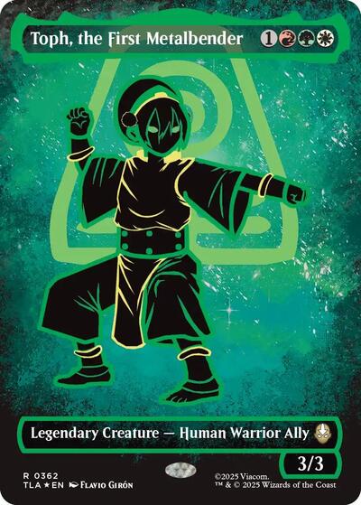 Toph, the First Metalbender (Borderless) (Neon Ink Foil) (Avatar: The Last Airbender) Near Mint