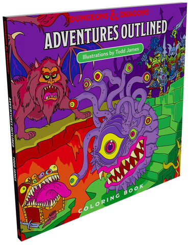 Dungeons & Dragons Adventures Outlined Coloring Book Paperback