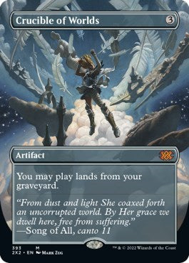 Crucible of Worlds (Borderless) (Double Masters 2022) Light Play