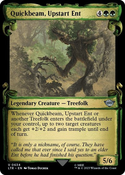 Quickbeam, Upstart Ent (Showcase Scrolls) (Universes Beyond: The Lord of the Rings: Tales of Middle-earth) Near Mint Foil