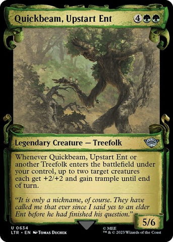 Quickbeam, Upstart Ent (Showcase Scrolls) (Universes Beyond: The Lord of the Rings: Tales of Middle-earth) Near Mint Foil