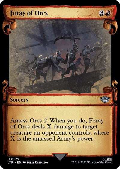 Foray of Orcs (Showcase Scrolls) (Universes Beyond: The Lord of the Rings: Tales of Middle-earth) Near Mint Foil