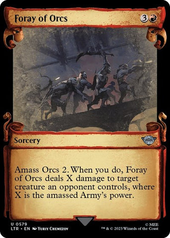 Foray of Orcs (Showcase Scrolls) (Universes Beyond: The Lord of the Rings: Tales of Middle-earth) Near Mint Foil