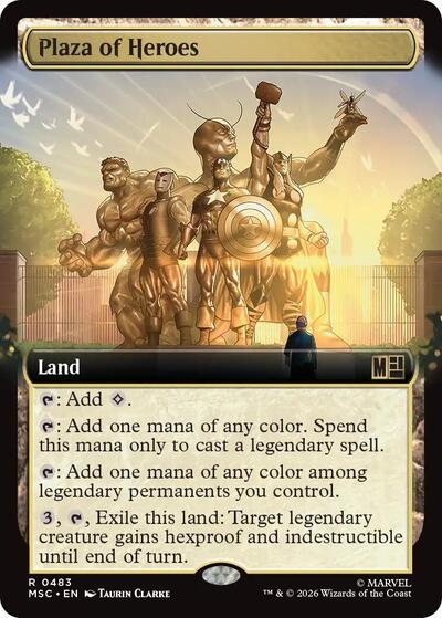 Plaza of Heroes (Extended Art) (Commander: Marvel Super Heroes) Near Mint
