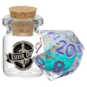 FanRoll D20 18mm Elixir Liquid Core Disco Vibes