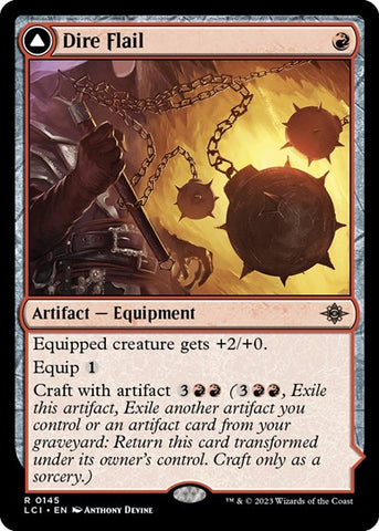 Dire Flail (The Lost Caverns of Ixalan) Near Mint Foil