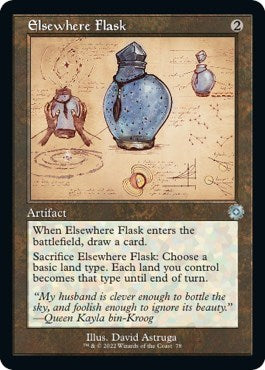 Elsewhere Flask (Schematic) (The Brothers' War: Retro Frame Artifacts) Near Mint Foil