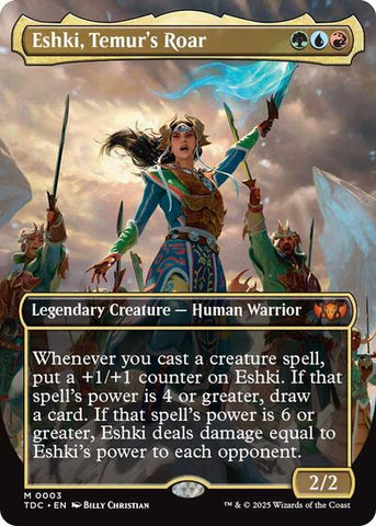 Eshki, Temur's Roar (Borderless) (Commander: Tarkir: Dragonstorm) Near Mint Foil