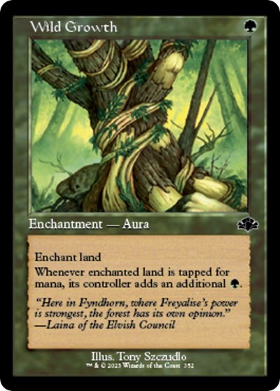 Wild Growth (Retro Frame) (Dominaria Remastered) Near Mint Foil