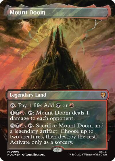 Mount Doom (Borderless) (Surge Foil) (The Hobbit: Eternal-Legal) Near Mint Foil