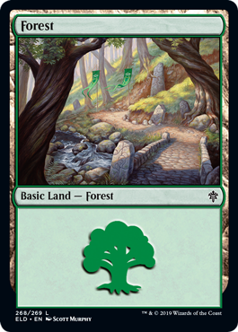 Forest (268) (Throne of Eldraine) Near Mint Foil