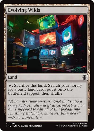 Evolving Wilds (Commander: Teenage Mutant Ninja Turtles) Near Mint Foil