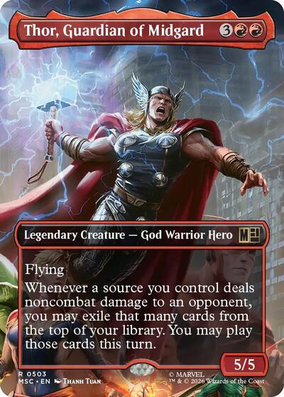 Thor, Guardian of Midgard (Borderless) (Commander: Marvel Super Heroes) Near Mint