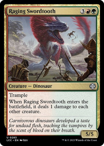 Raging Swordtooth (Commander: The Lost Caverns of Ixalan) Near Mint