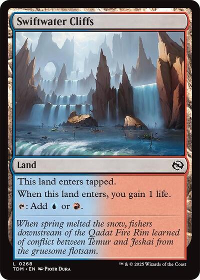 Swiftwater Cliffs (Tarkir: Dragonstorm) Light Play Foil