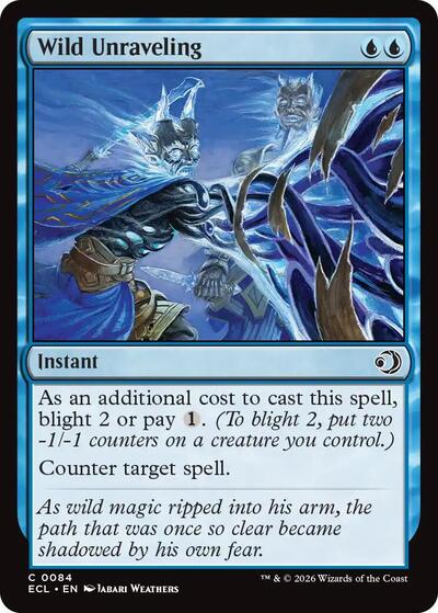 Wild Unraveling (Lorwyn Eclipsed) Near Mint Foil