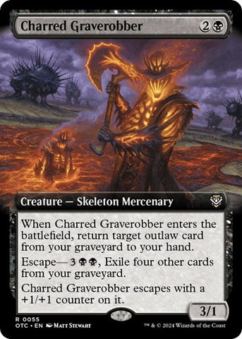 Charred Graverobber (Extended Art) (Commander: Outlaws of Thunder Junction) Near Mint
