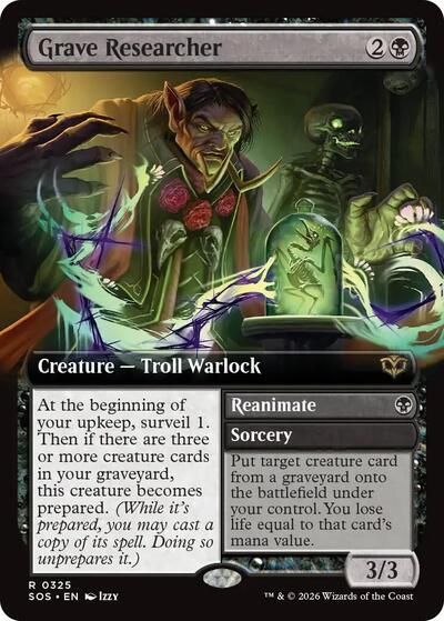 Grave Researcher (Extended Art) (Secrets of Strixhaven) Near Mint