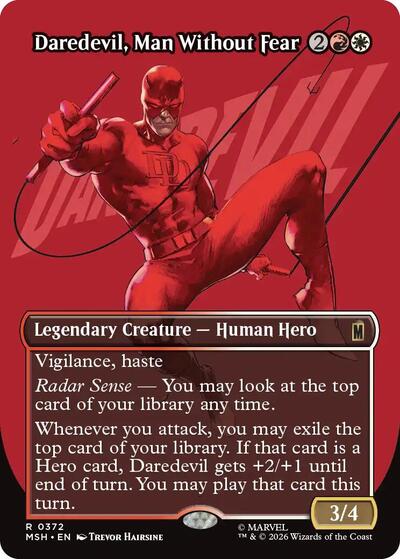 Daredevil, Man Without Fear (Borderless) (0372) (Marvel Super Heroes) Near Mint Foil